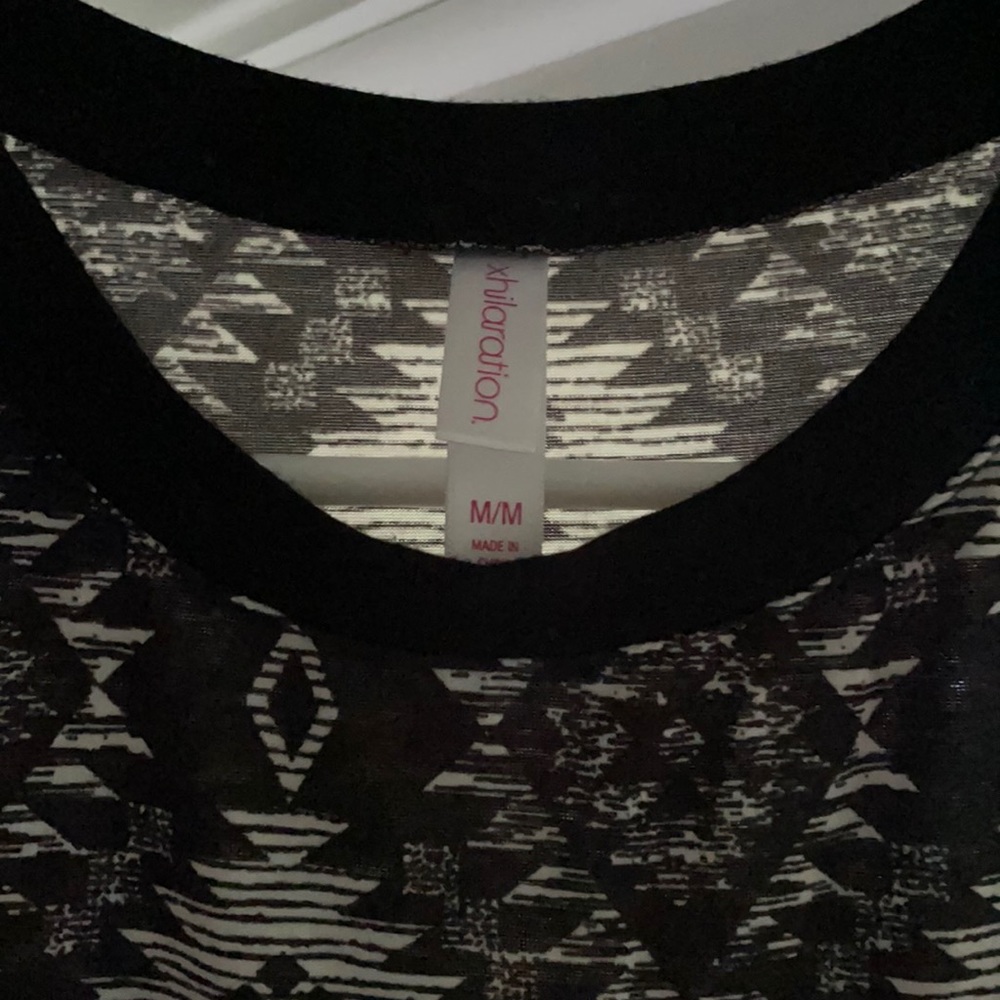 Size M maxi sleeveless dress black/white pattern